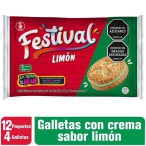Galletas FESTIVAL Limón x12und (403  gr)