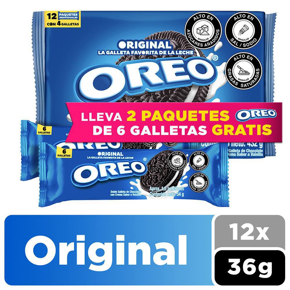 Galletas OREO original + obsequio (432  gr)