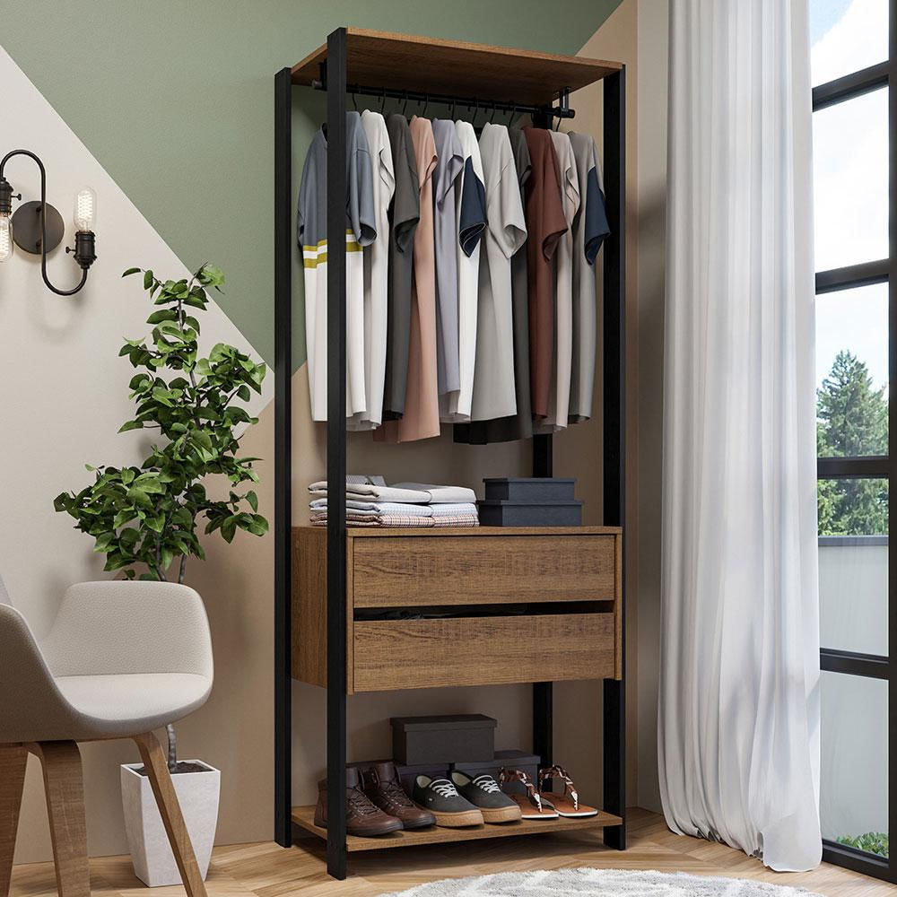Closet Valencia 70 Cm Marrón/Negro