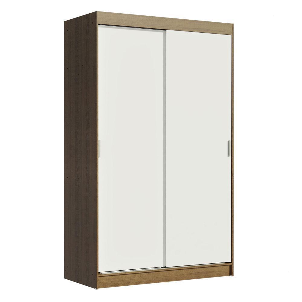 Closet Tokio 2 Puertas Corredizas 2 Cajones Marrón/Blanco