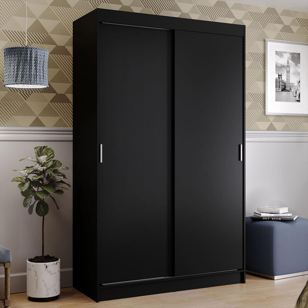 Closet Tokio 2 Puertas Corredizas 2 Cajones Negro