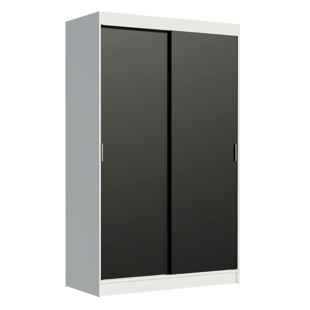 Closet Tokio 2 Puertas Corredizas 2 Cajones Negro/Blanco