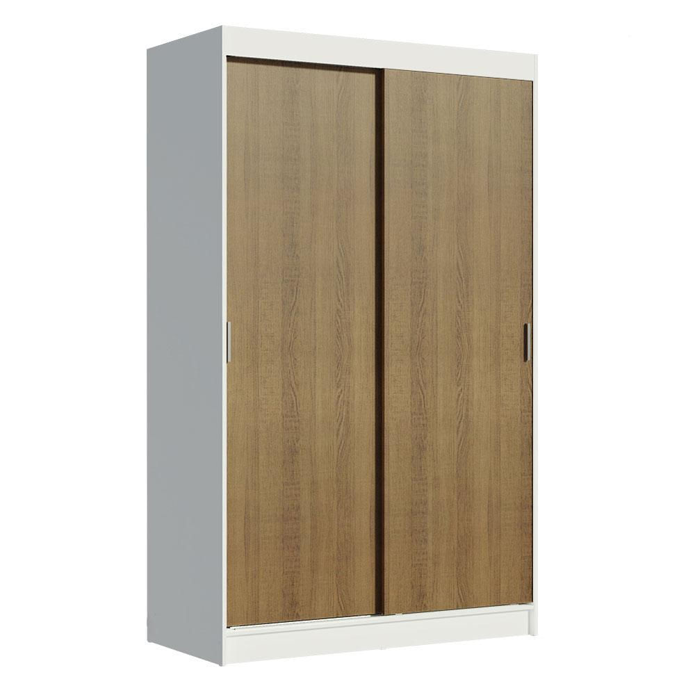 Closet Tokio 2 Puertas Corredizas 1 Espejo Blanco/Marrón