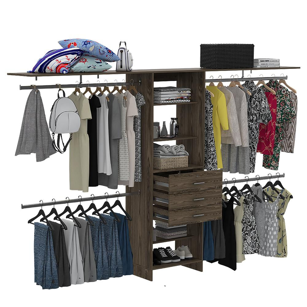 Clc 5363 Closet Abierto Plego 3 Cajones Rta Coñac