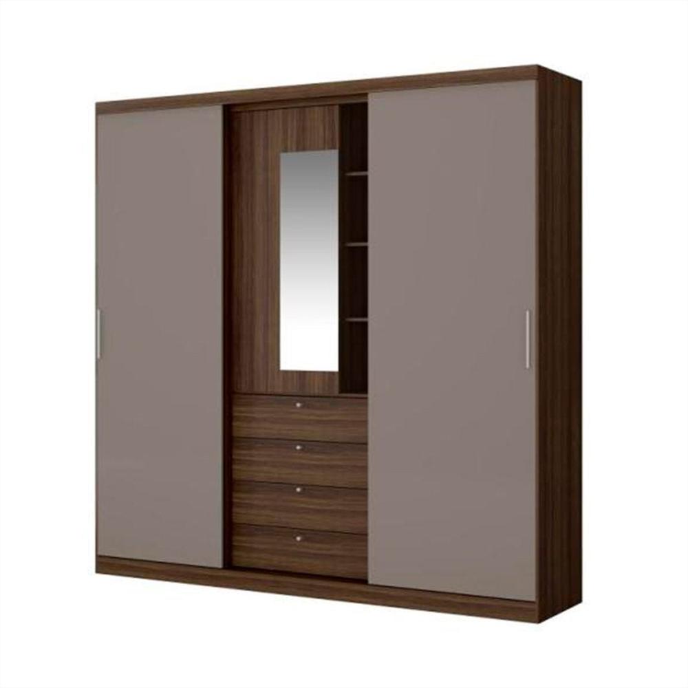 Closet De Mdf Gris 3 Puertas