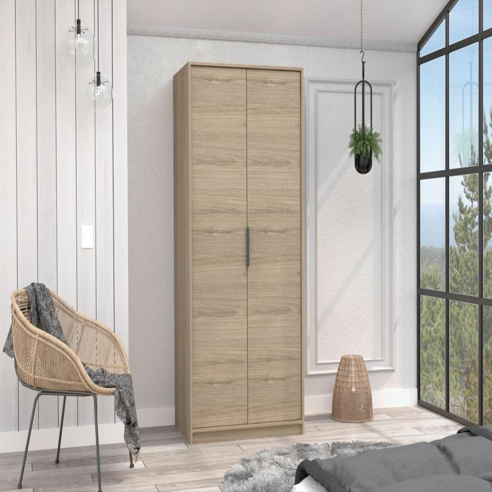 Closet Wesley, Beige Y Blanco, Diseño Moderno Con Combinación De Colores