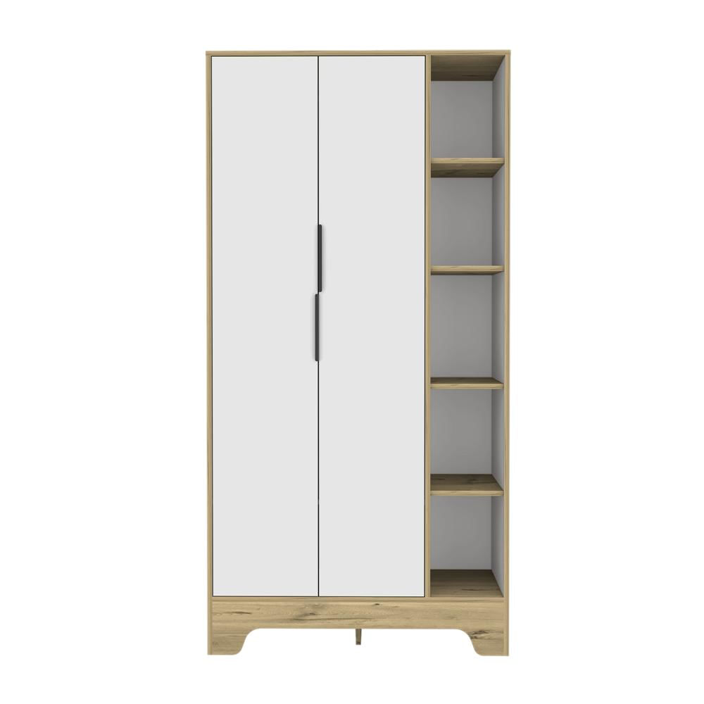 Closet Blanco Con 5 Entrepaños Amplios Diseño Moderno