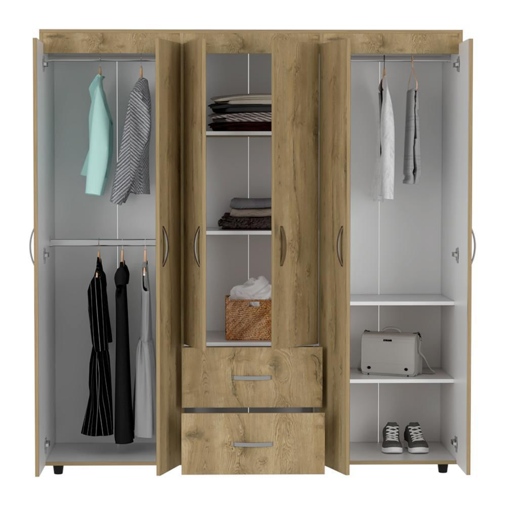 Closet Bombay, Macadamia Y Blanco, Con Seis Puertas Abatibles img #2