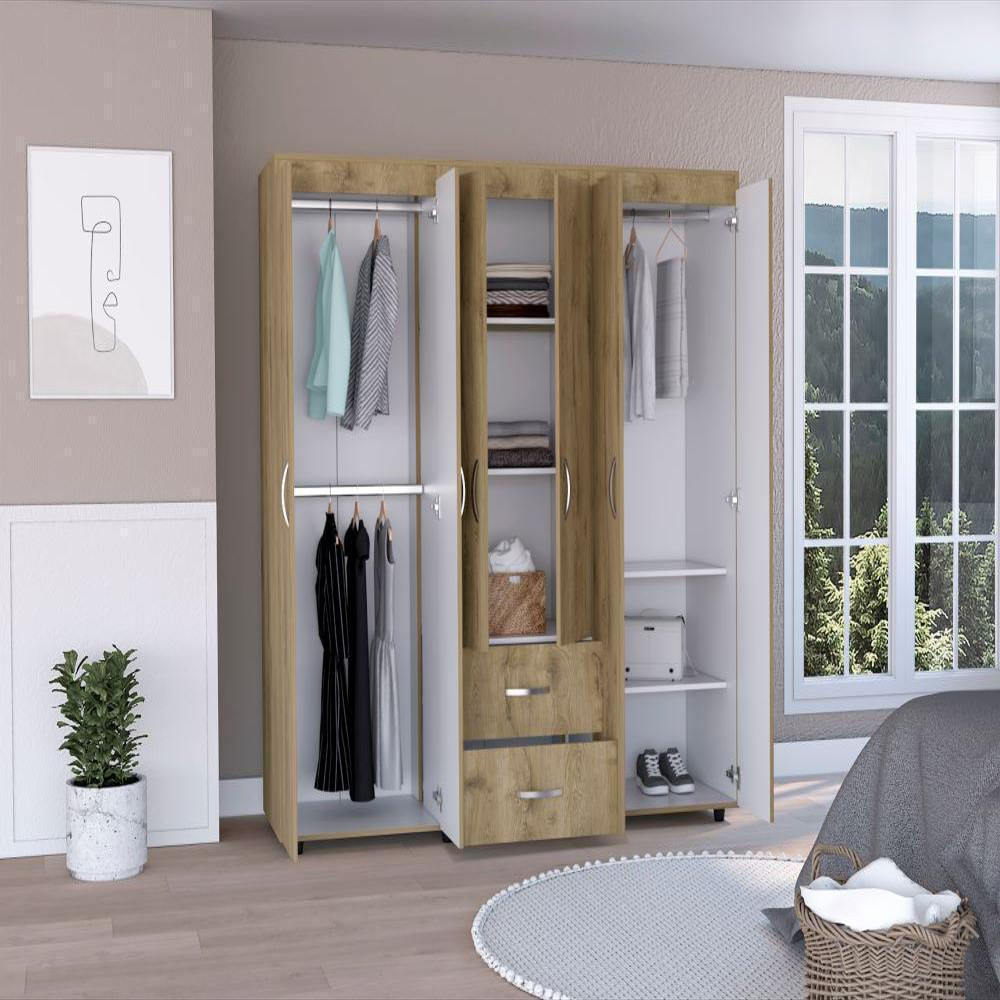 Closet Bombay, Macadamia Y Blanco, Con Seis Puertas Abatibles img #3