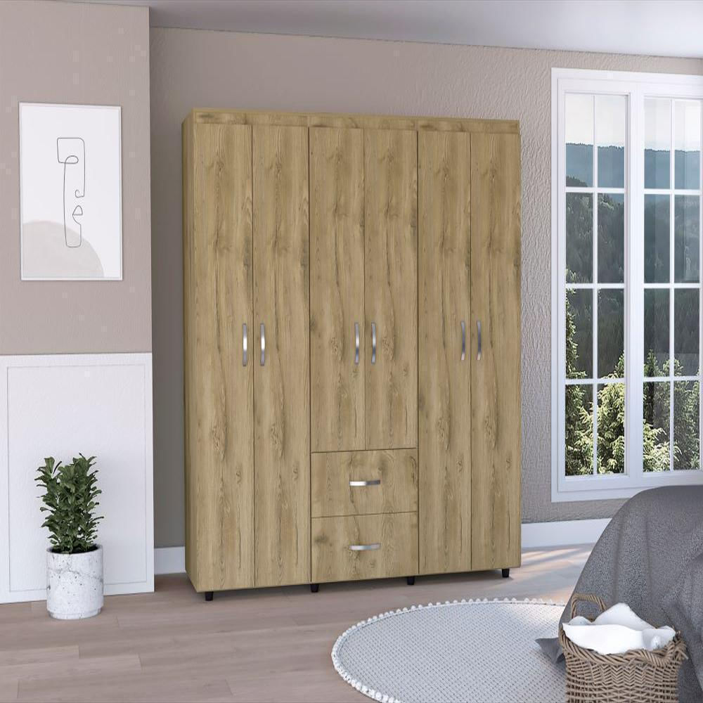 Closet Bombay, Macadamia Y Blanco, Con Seis Puertas Abatibles img #4