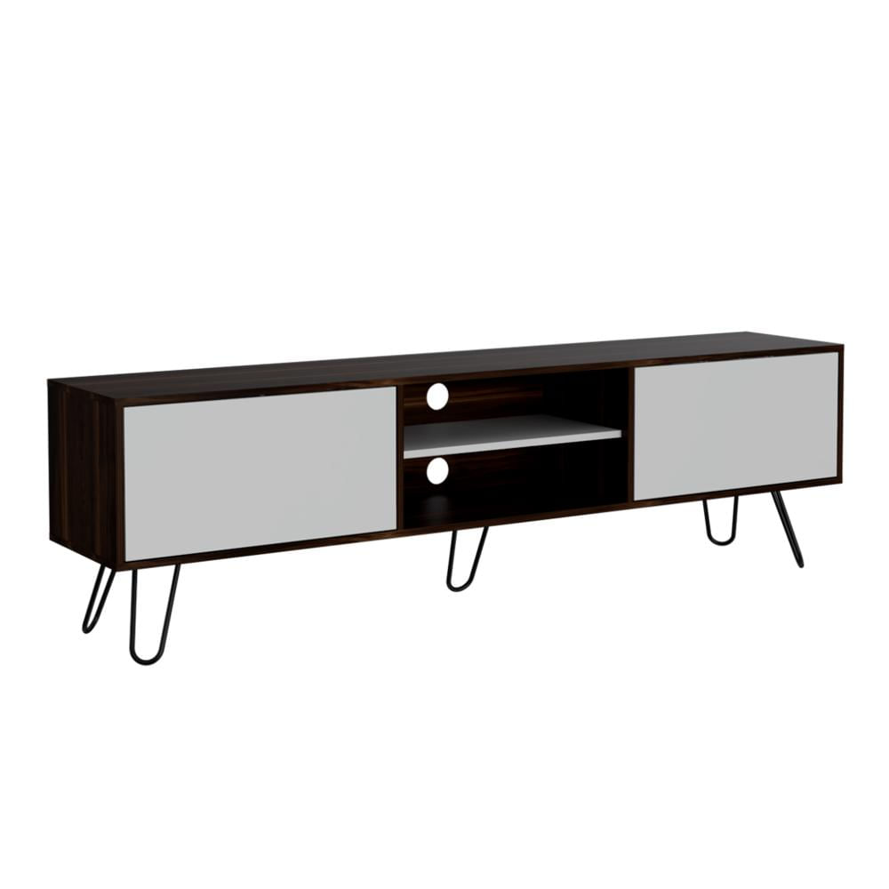 Mesa Para Tv Lara, Caoba Y Blanco, Para Televisor De 70 Pulgadas img #5