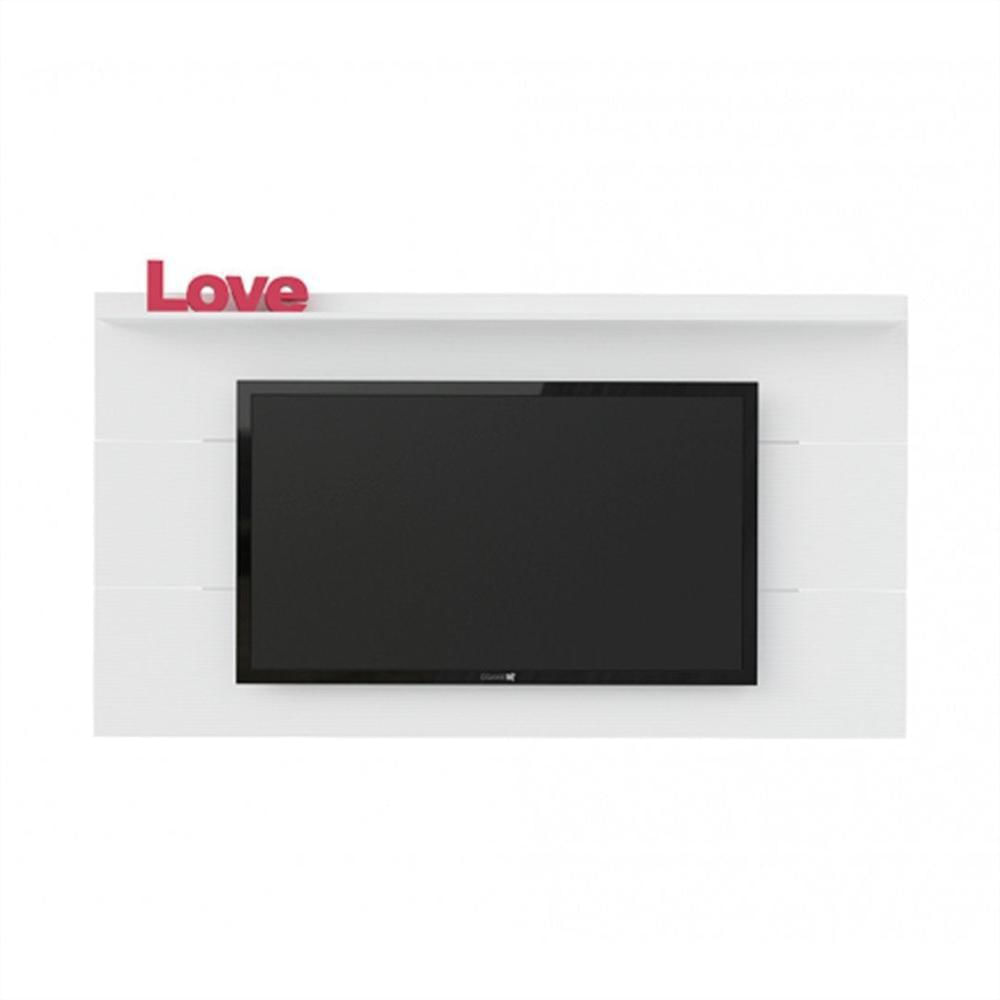 Panel De Tv Para Pantalla Hasta 55 Pulgadas Moderno Blanco img #1