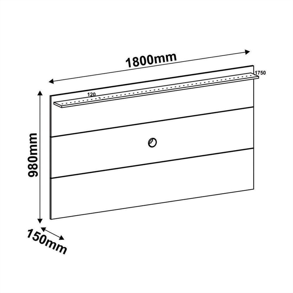 Panel De Tv Para Pantalla Hasta 55 Pulgadas Moderno Blanco img #2