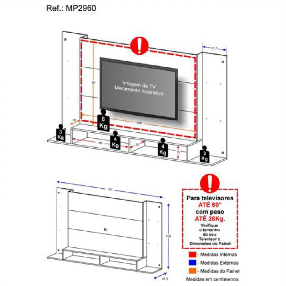 Panel De Tv De Hasta 60 Pulgadas Negro img #5