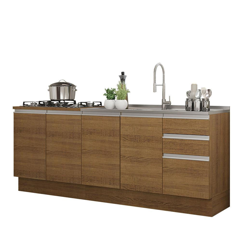 Cocina Integral Glamy 2.00M Marrón 10