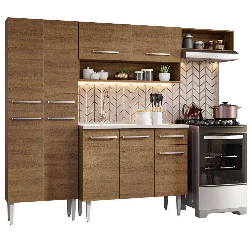 Cocina Integral Emilly 2.30 Metros Con Mesón De Acero 12
