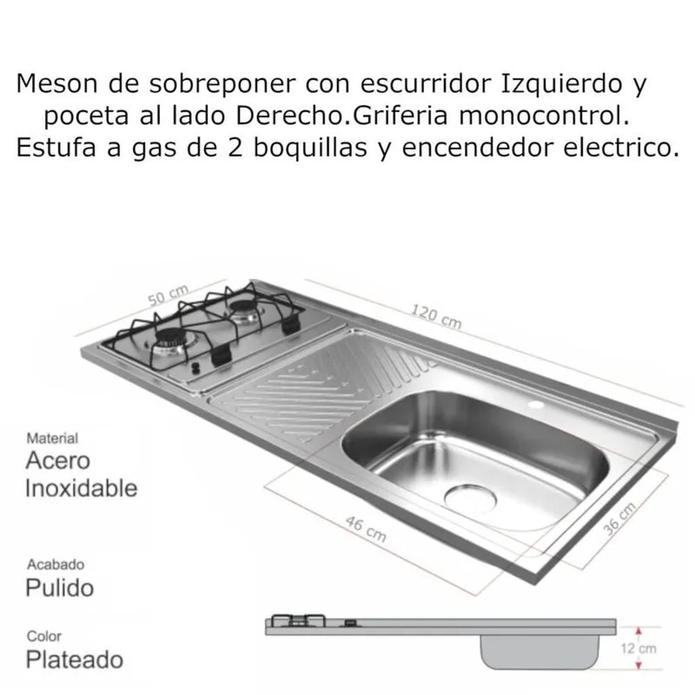 Cocina Integral Izquierda Vilna 120Cm img #3