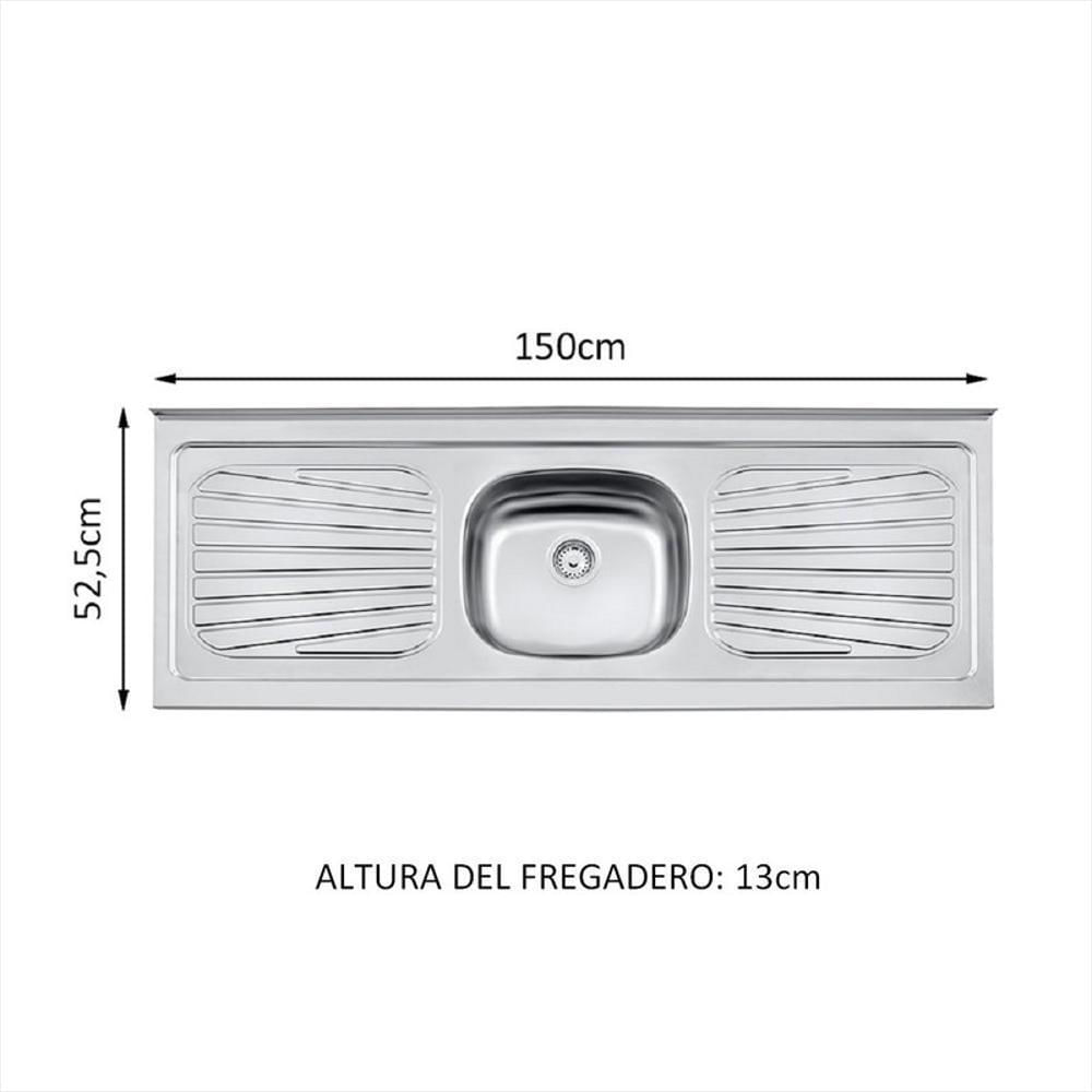 exito.com | Mesón De Acero Inoxidable 150 Cm X 52 Cm