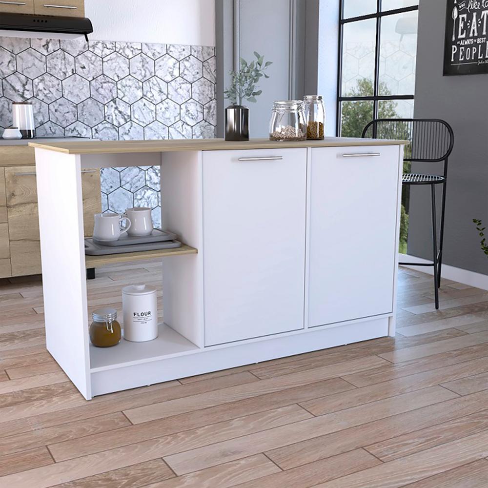Isla De Cocina Fabricado En Mdf Con Amplios Entrepaños img #4