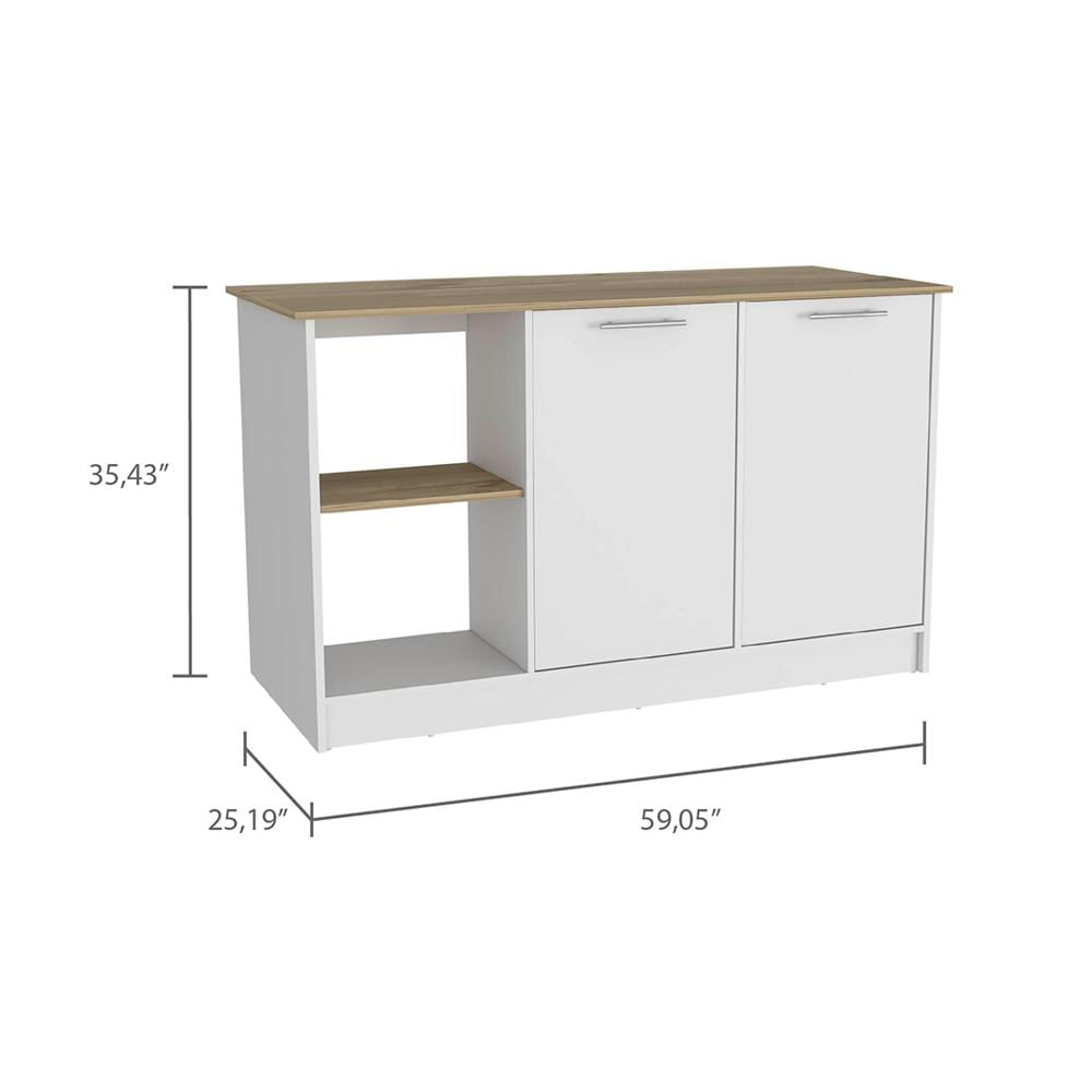 Isla De Cocina Fabricado En Mdf Con Amplios Entrepaños img #5