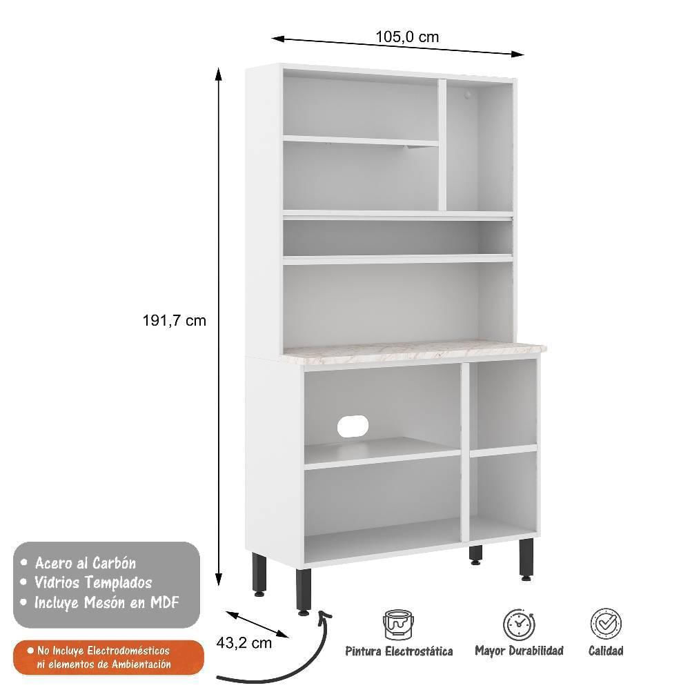 Alacena Balta Roja 120 X 52 Cm img #4