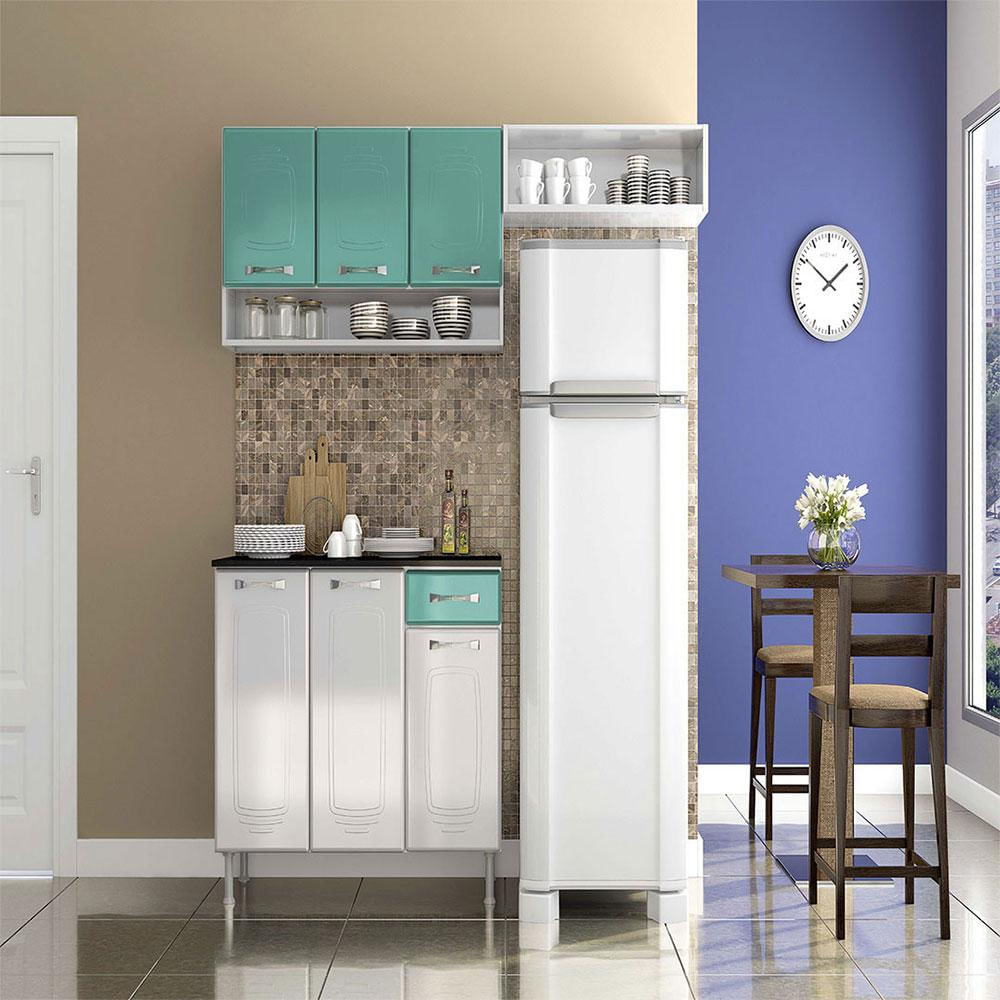 Cocina Novita Paulina Mueble Aereo Aguamarina Blanco img #2