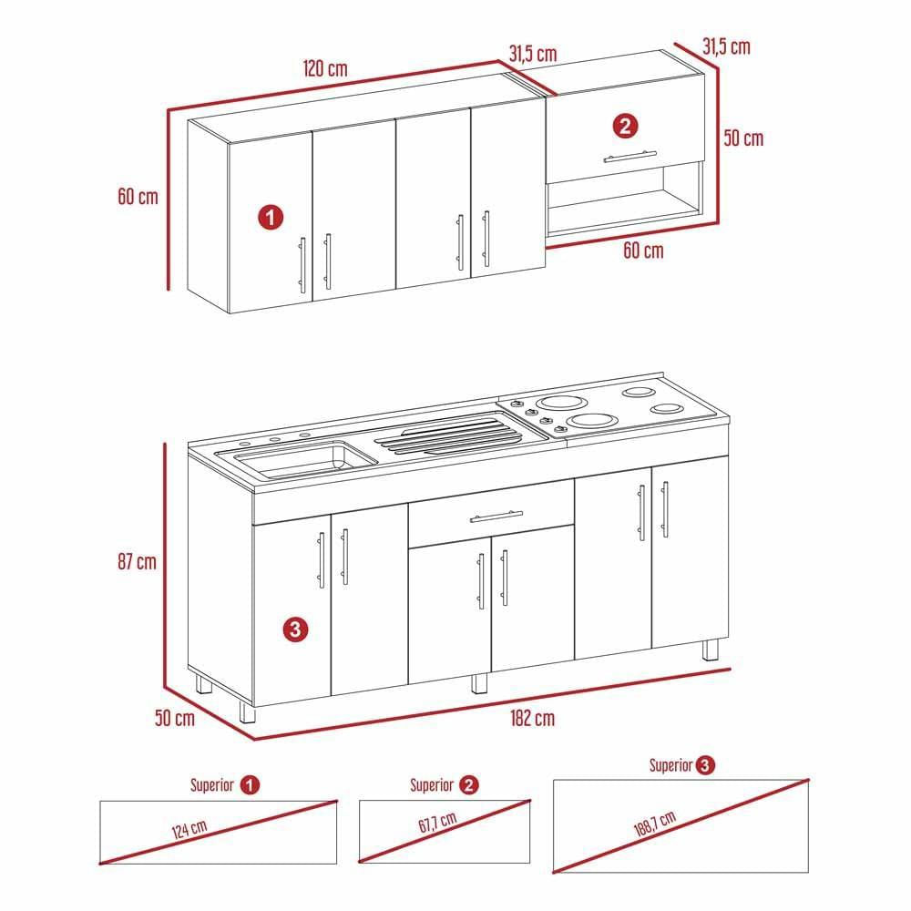Cocina Modular 180 Mariana img #5