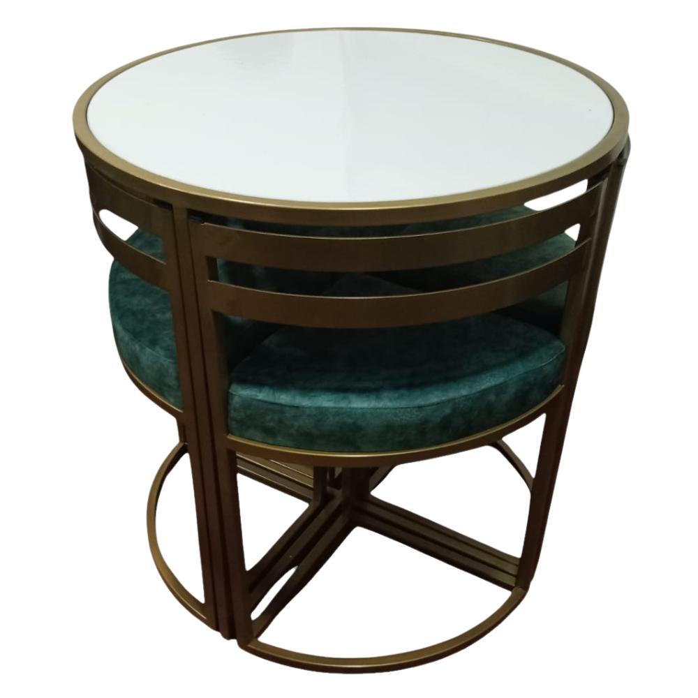 Juego De Comedor Compacto Con Mesa Y 4 Sillas, Diseño Moderno Y Funcional img #2