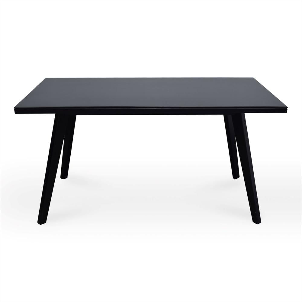 Mesa De Comedor Seul 6 Puestos Elite Living 78Cm X 150Cm X 90Cm Negro Mate Negro