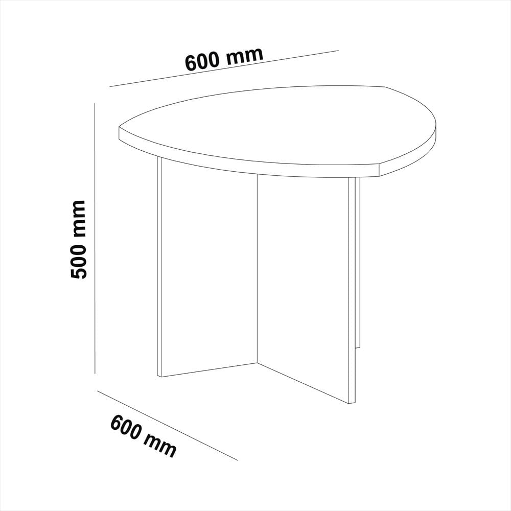 Mesa Auxiliar O De Apoyo En Mdp 50Cm Blanco img #3