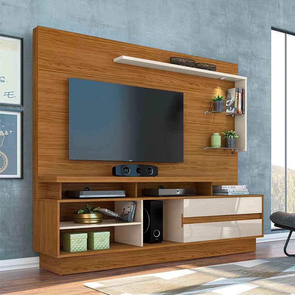 Centro De Entretenimiento Vicente Natural Blanco Apagado img #2