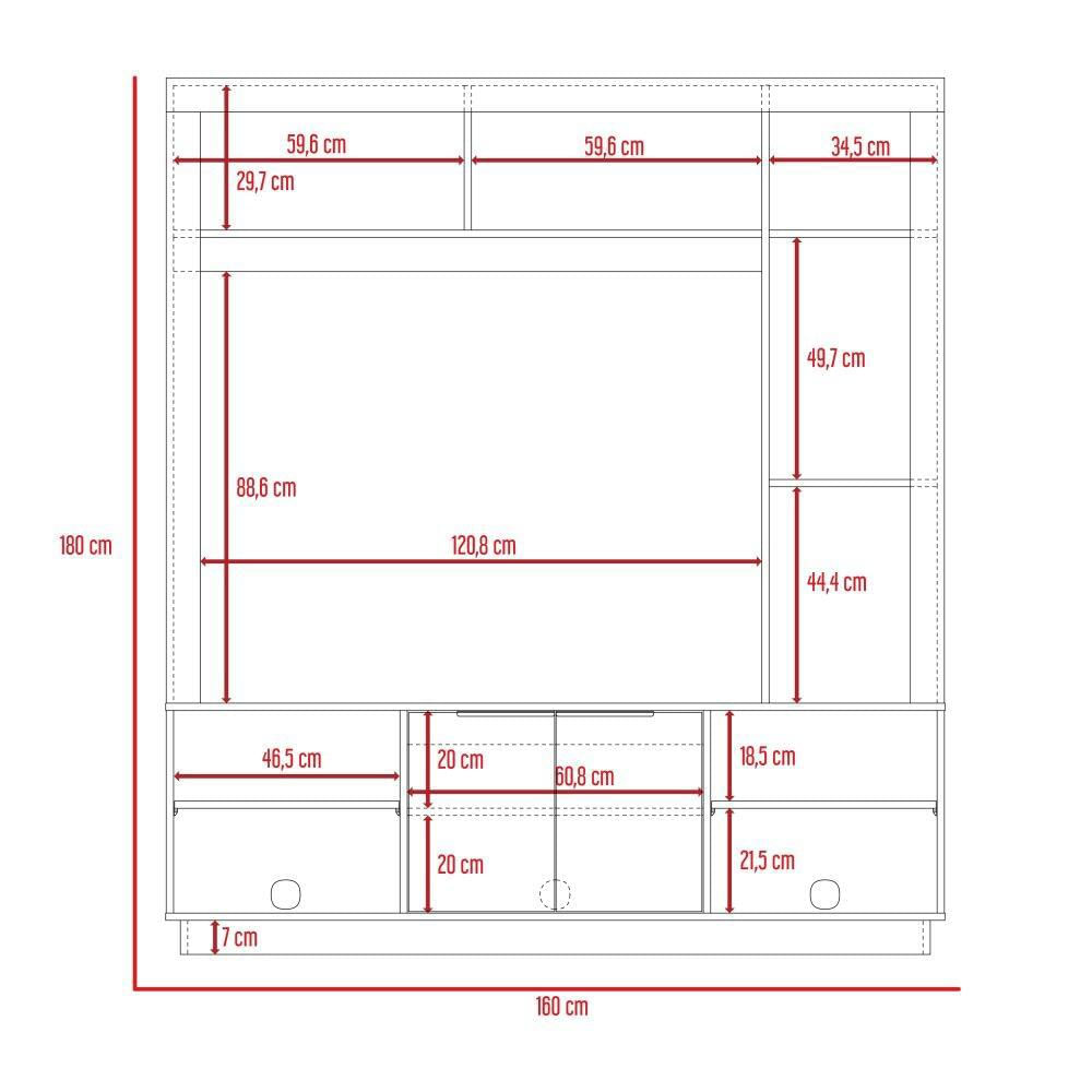 Centro De Entretenimiento Vicente Natural Blanco Apagado img #5