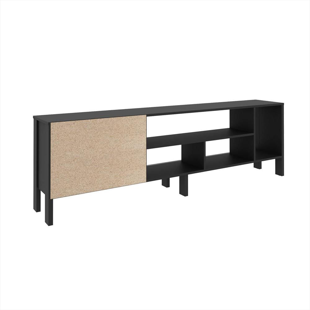 Rack Inmaculada Negro Y Almendra 183 Cm Con Una Puerta img #5