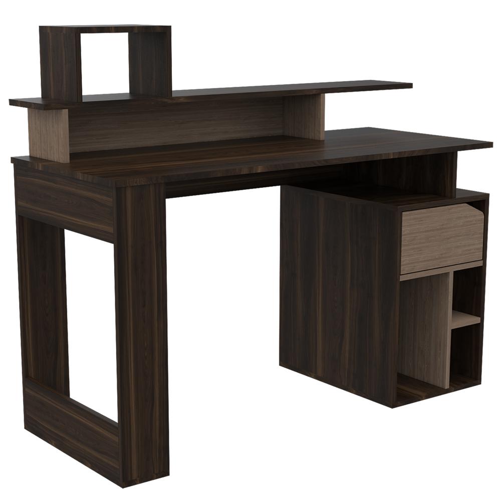 Escritorio Taira, Caoba Y Miel, Con Un Cajón Y Espacio Para Artículos De Estudio img #5