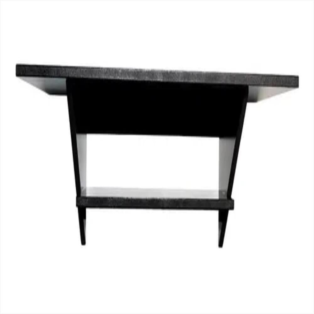 Repisa Recta 2 Niveles Flotante Negro Mate Decorativa Hogar