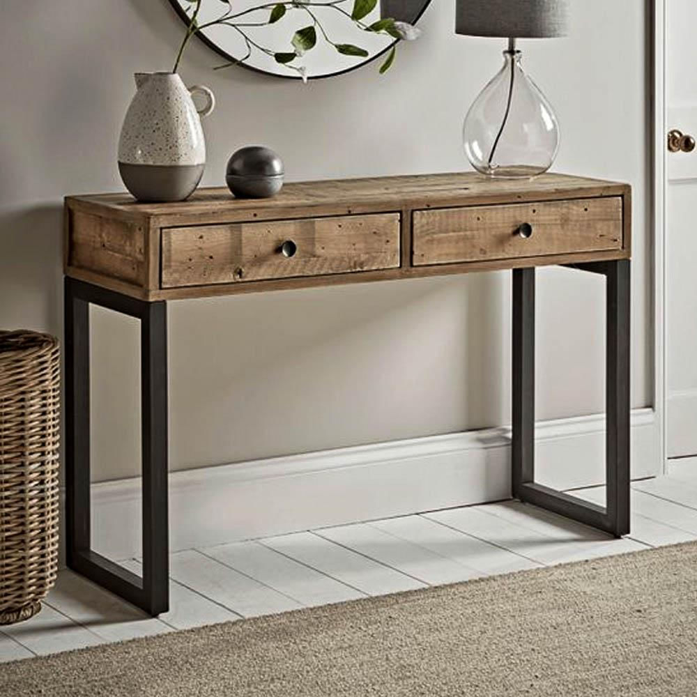Mesa Recibidor España 120X40cm Roble Macizo
