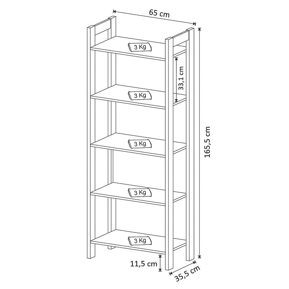 Estanteria Florida Negro Nogal img #5