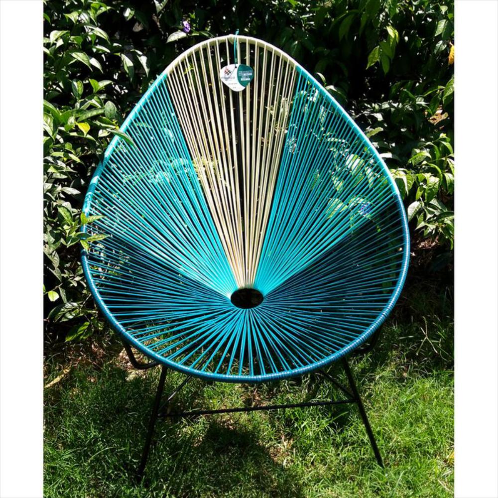 Silla Acapulco Beige Menta Y Azul Petróleo img #2