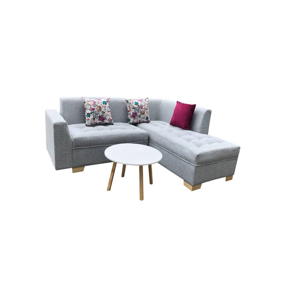 Combo Sofa, Mesa Y Cojines Osaki Gris 190 Cm + Obsequio: Cojines img #2