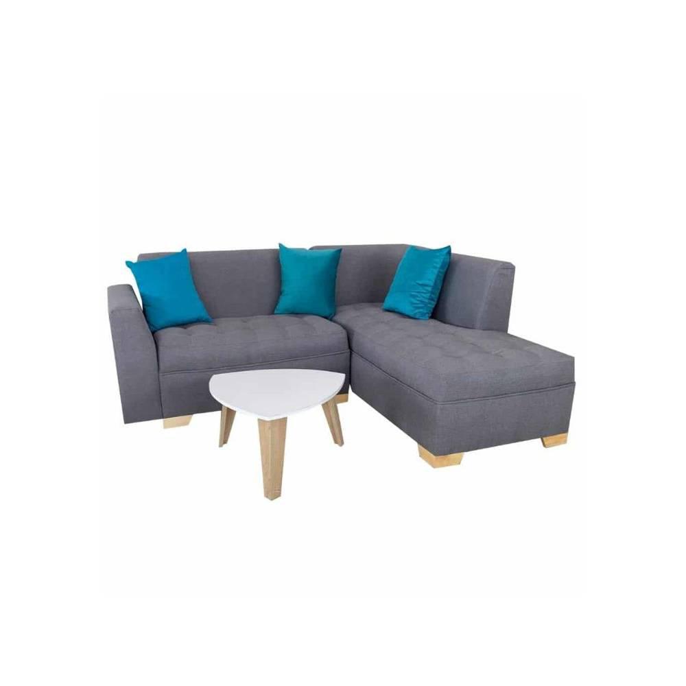 Combo Sofa, Mesa Y Cojines Osaki Gris Oscuro 190 Cm + Obsequio: Cojines img #2