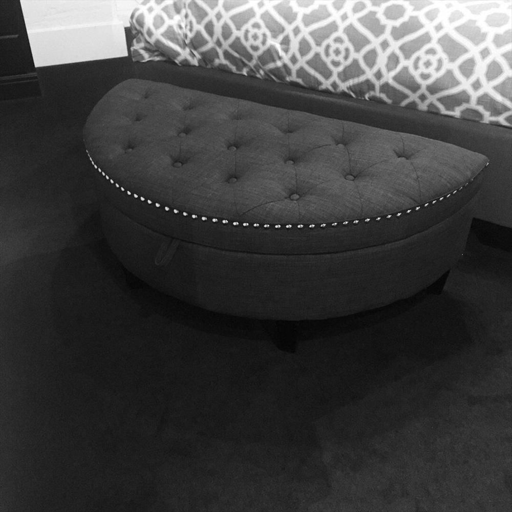 exito.com | Puff Media Luna Pie De Cama 120 Turquesa