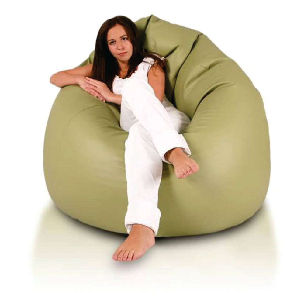 Puff Gigante Dormipuff Verde Ecocuero img #1