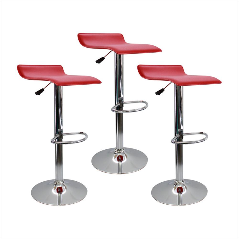 Kit Por 3 Silla Wave Bar Rojo img #1