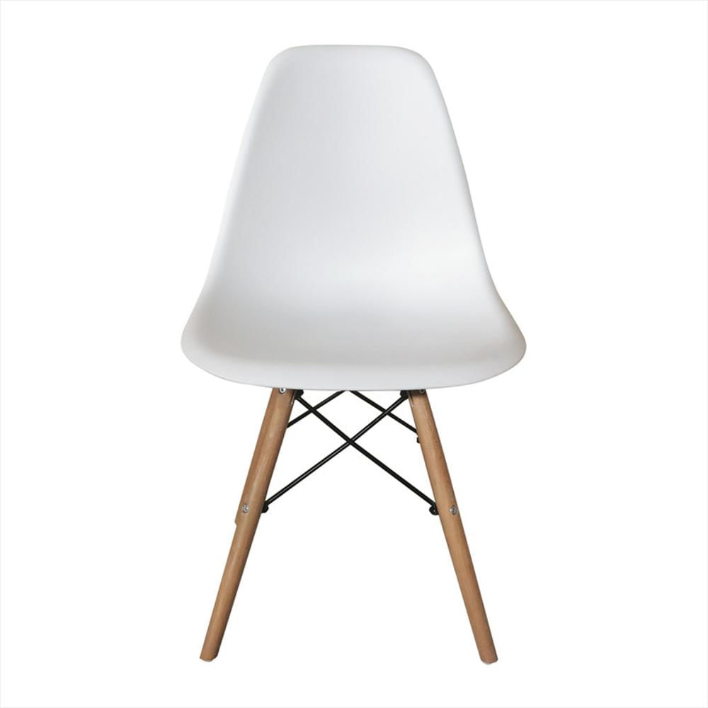 Set X 4 Sillas Eames Moderna Retro De Madera Elegante Polipropileno Blanca img #2