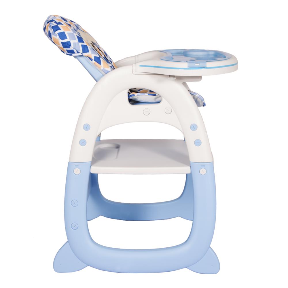 Silla Comedor 2 En 1 Evezo 6251 Azul Rombos img #4