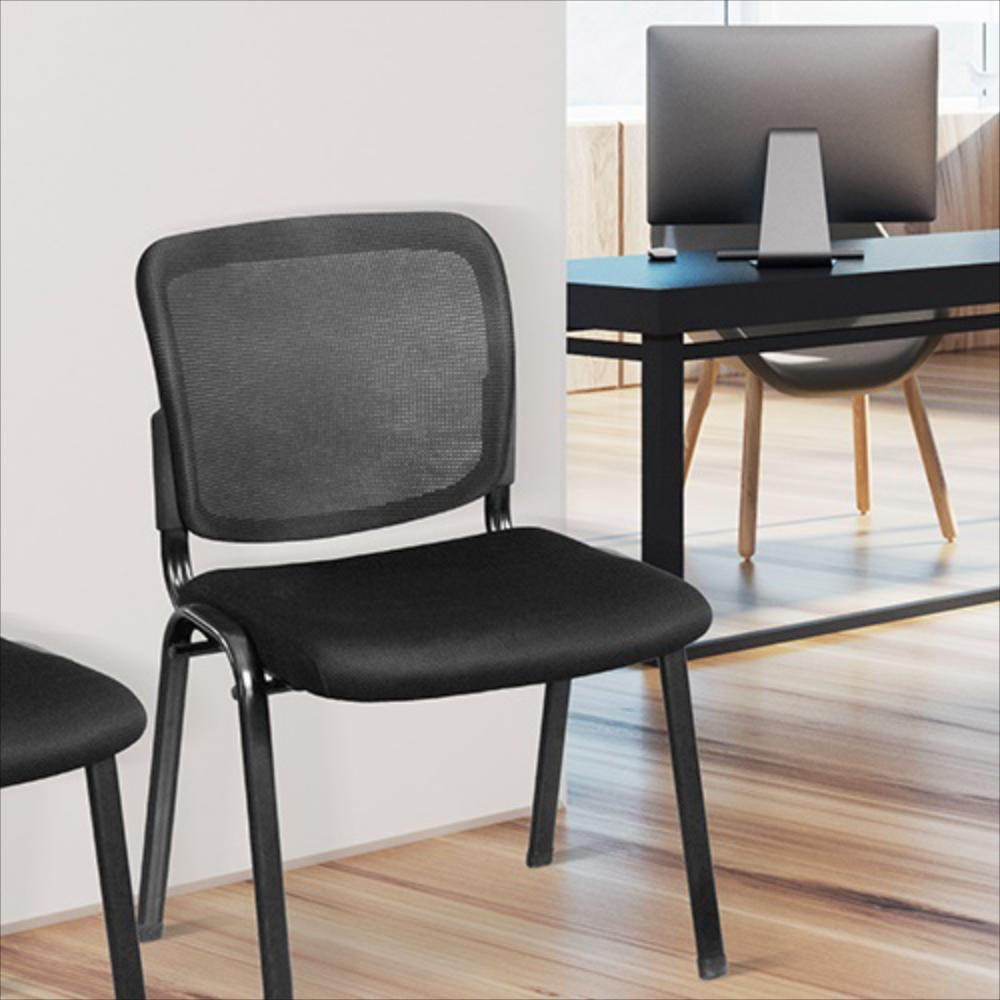 Silla Visita Espera Malla Xtech Negra img #2
