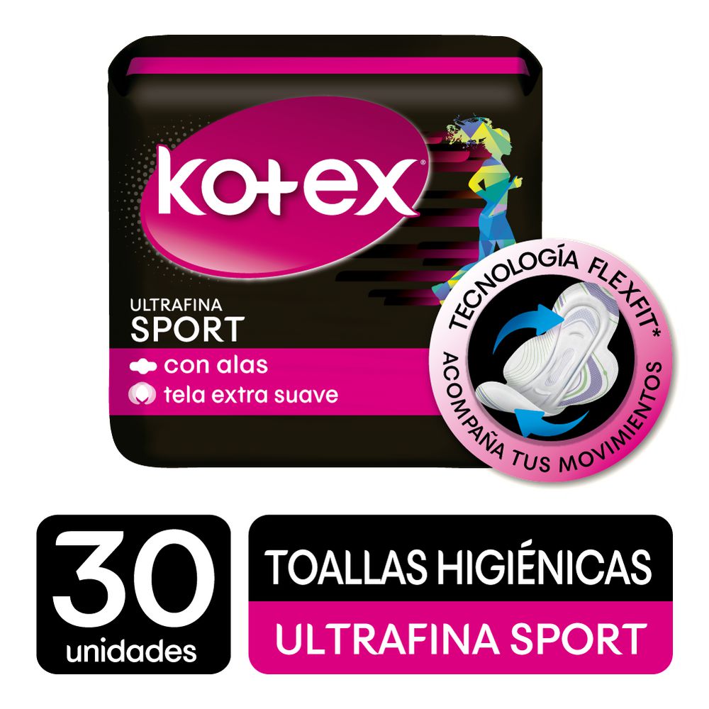 Toallas higiénicas KOTEX sport ultradelgadas (30  und) img #1