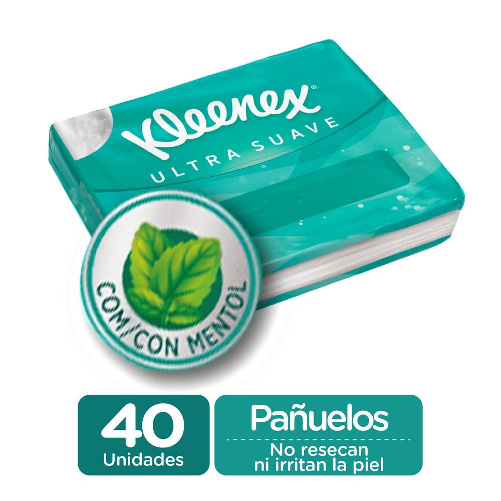 Pañuelos desechables KLEENEX ultra suaves (40  und)