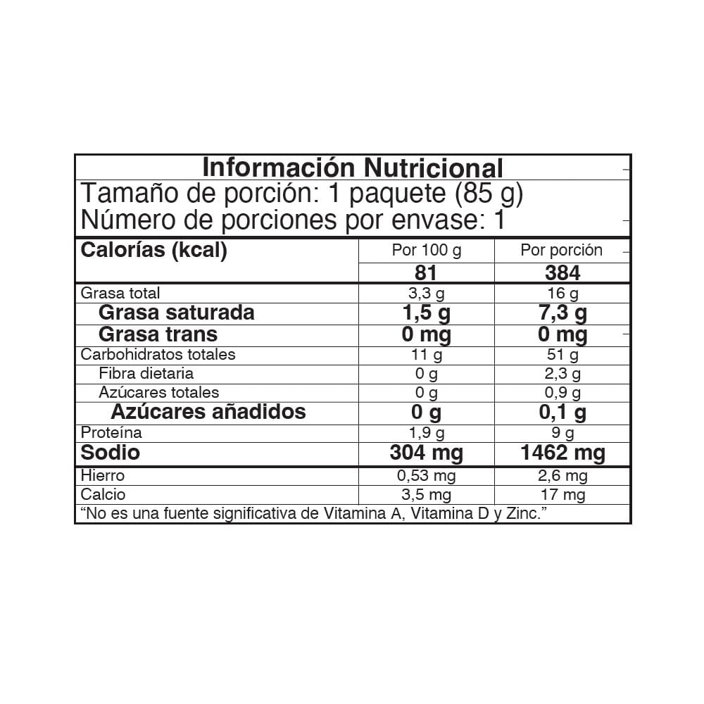 Ramen INSTARAMEN MARCA EXCLUSIVA sabor a verduras (85  gr) img #2