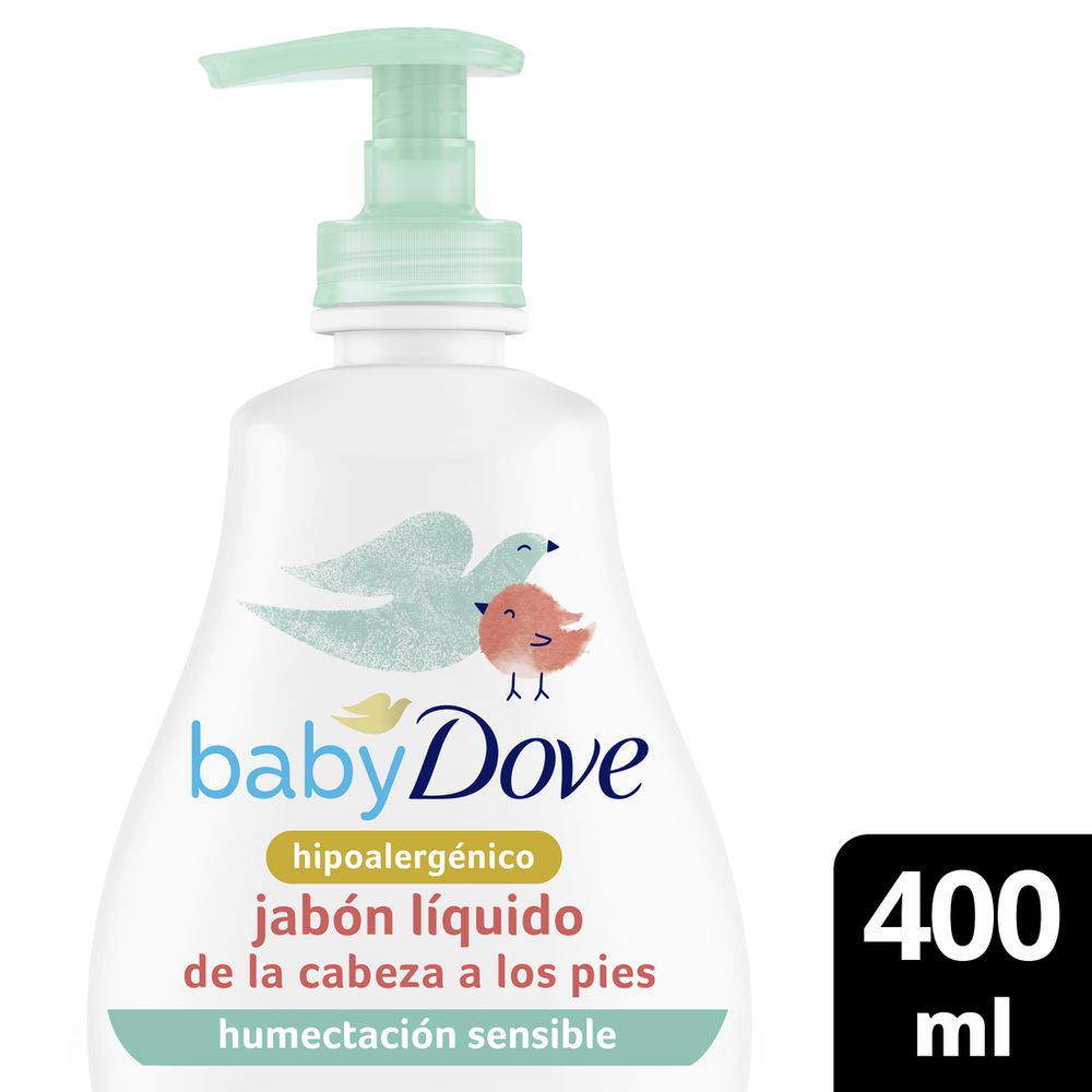 Jabón líquido DOVE BABY humectación sensible (400  ml)